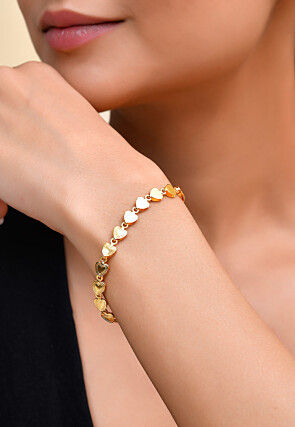 Golden Polished Men Bracelet