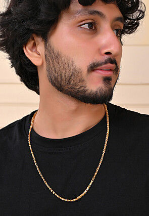 Golden Polished Men Neck Chain