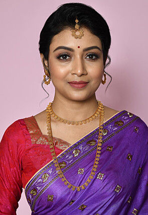 Golden Polished Necklace Set