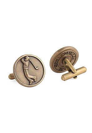 Golfer Metallic Cufflink Pair