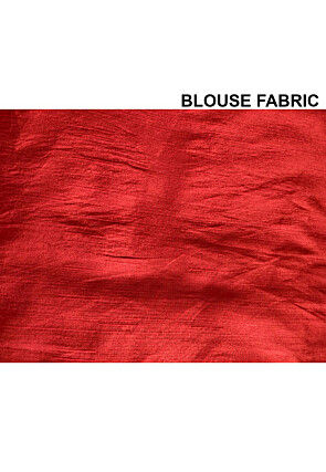 Gota Embellished Art Kota Tissue Saree in Red