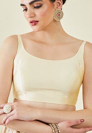 Gota Embellished Chiffon Saree in Shaded Cream and Pink