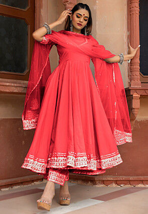 Red Anarkali Suits Salwar Kameez Buy Online Utsav Fashion