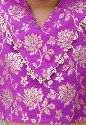 Gota Embellished Net Lehenga in Grey