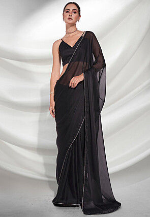 Buy Toxego Women Black Polka Chiffon Fashion Saree Online at Best Prices in  India - JioMart.