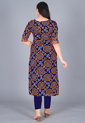 Gota Embroidered Pure Chinon Crepe Pakistani Suit in Royal Blue