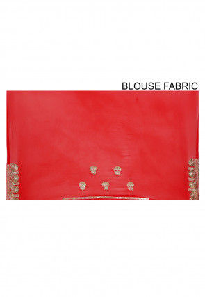 Gota Patti Georgette Saree in Red