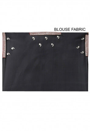 Gota Patti Hand Embroidered Pure Georgette Saree in Black