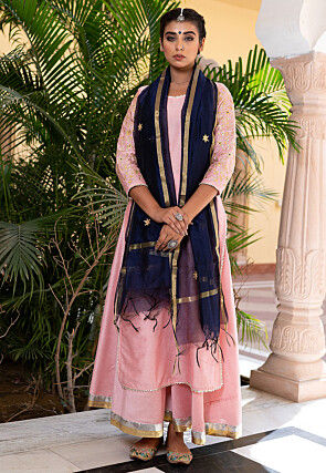 Gota Patti Pure Cotton Silk Lehenga in Pink