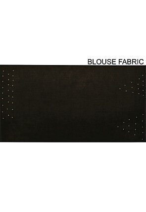 Half N Half Art Silk Saree in Beige and Black