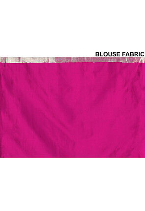 Half N Half Art Silk Saree in Light Beige and Magenta