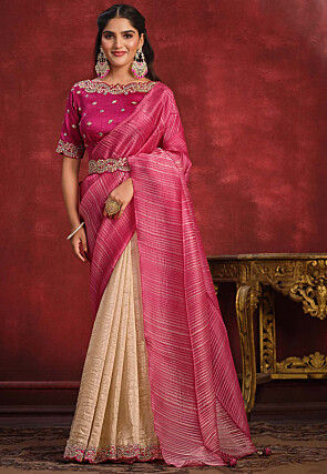 Half and Half Wedding Sarees: Buy Latest Designs Online | Utsav Fashion