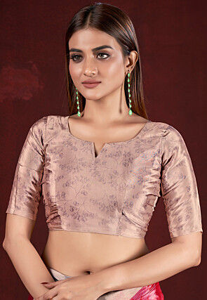 Half N Half Art Silk Saree in Purple and Beige