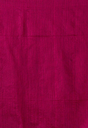 Half N Half Cotton Saree in Black and Fuchsia