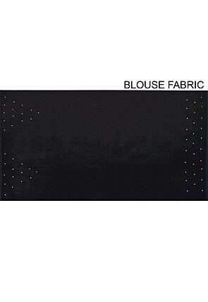 Half N Half Georgette Saree in Black and Beige