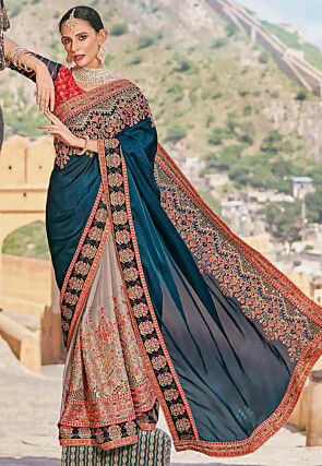 Women Plain Weave Cotton Blend Bandhani Printed Saree with Blouse Piece –  Mirchi Fashion