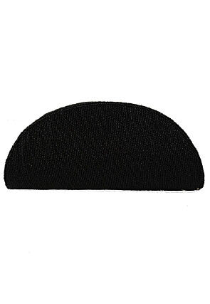 Hand Embroidered Art Silk Clutch Bag in Black