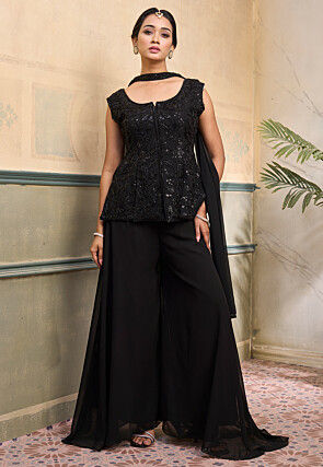 Trendy Evening Party Ensembles with Zari, Sequins, Metallics in Indian  Ethnic Wear