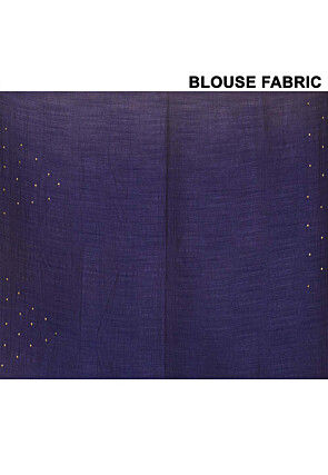 Hand Embroidered Art Silk Saree in Blue