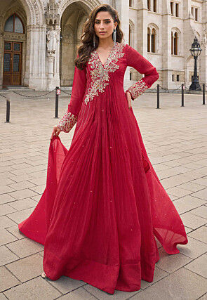 Red - Abaya Style - Collection of Indian Dresses, Accessories & Clothing in  Ethnic Fashion