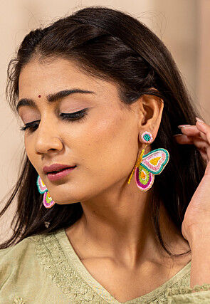 Hand Embroidered Earrings