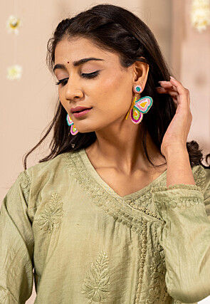 Hand Embroidered Earrings
