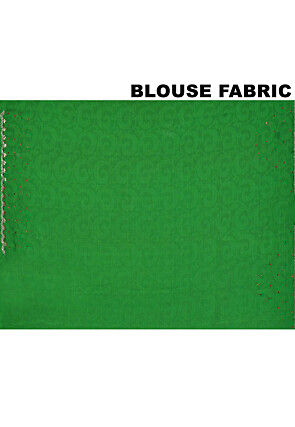 Hand Embroidered Chiffon Brasso Saree in Green