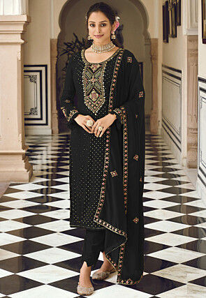 Black Salwar Suit: Buy Latest Designer Black Salwar Kameez Online