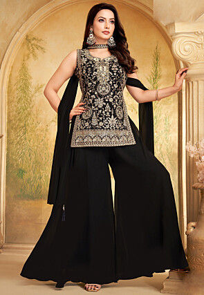 Black - Zardosi Work - Salwar Kameez: Buy Designer Indian Suits for Women Online | Utsav Fashion Black - Zardosi Work - Salwar Kameez: Buy Designer Indian Suits for Women Online | Utsav Fashion