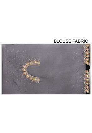 Hand Embroidered Georgette Saree in Black