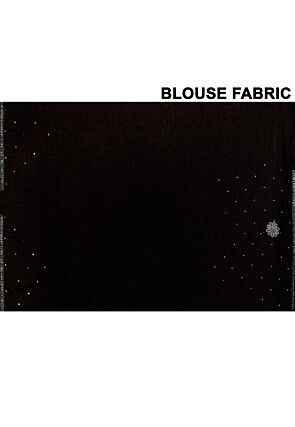 Hand Embroidered Georgette Saree in Black