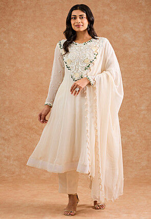 nancy kerrigan gold dress Royal Garba Grace – Cream Chaniya Choli with Mirror & Thread Work – Pa –  Palkhi Fashion main image 0