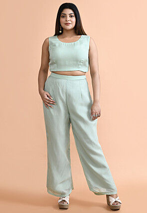 Hand Embroidered Organza Pakistani Suit in Sea Green