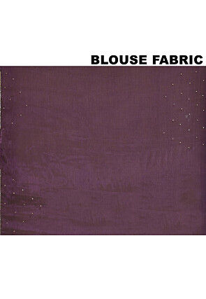 Hand Embroidered Organza Scalloped Saree in Wine