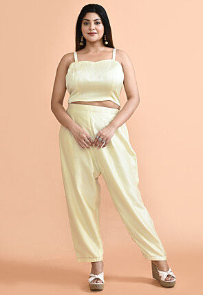 Hand Embroidered Pure Chanderi Silk Pakistani Suit in Cream