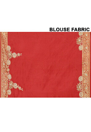 Hand Embroidered Pure Kanchipuram Silk Saree in Pink