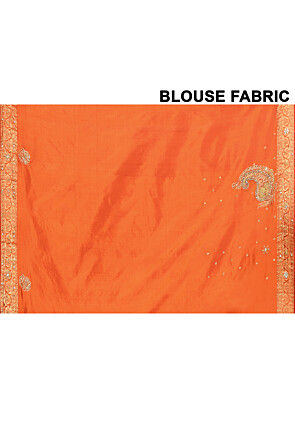 Hand Embroidered Pure Kanchipuram Silk Saree in Purple and Pink