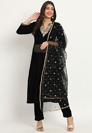 Velvet Salwar Kameez: Buy Velvet Suits Online for Women | Utsav Fashion