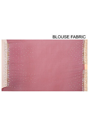 Hand Embroidered Viscose Georgette Saree in Maroon