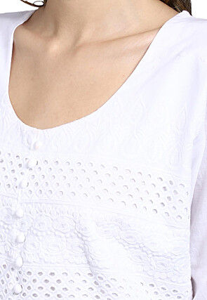 Hand Painted Georgette Dupatta in Dark Teal Blue