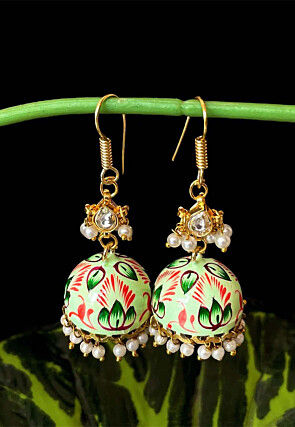 Hand Painted Jhumka Style Earring