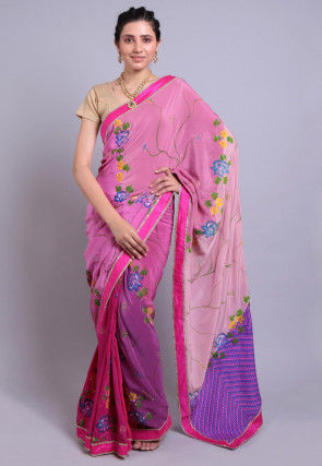 Party Wear Hand painted alila flute Saree design, With Blouse, 6.3 meters  at Rs 1400 in Thiruvananthapuram