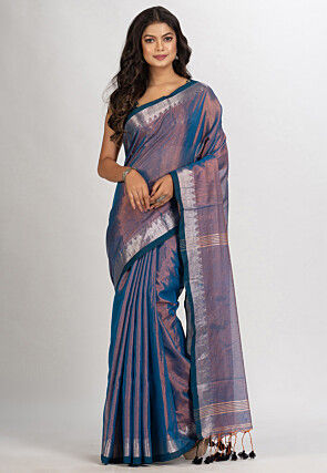 Handloom Cotton Saree in Antique