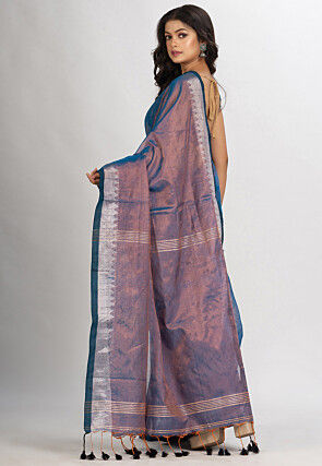 Handloom Cotton Saree in Antique