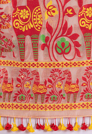 Handloom Cotton Saree in Beige