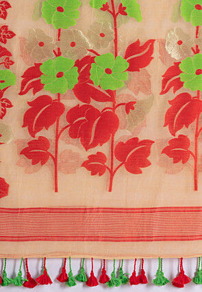 Handloom Cotton Saree in Beige