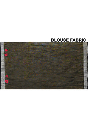 Handloom Cotton Saree in Black