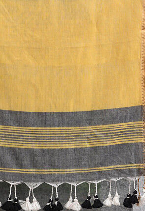 Handloom Cotton Saree in Grey