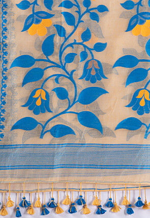 Handloom Cotton Saree in Light Beige