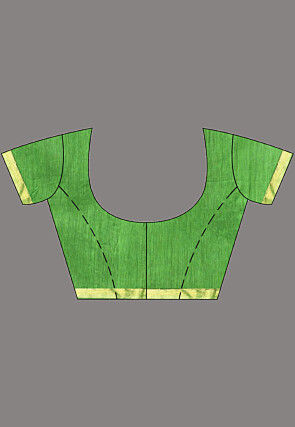 Handloom Cotton Jamdani Saree in Light Green